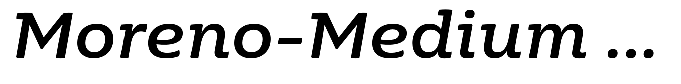 Moreno-Medium Italic